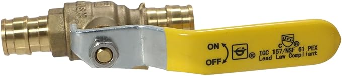 XFITTING Pex A 1/2 Inch x 1/2 Inch Pex A Ball Valve with Drain, 201-3-12=10XX, 10 Pieces