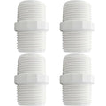 YSIL 4PCS 1-1/2 Inch PVC Nipple Male to Male Coupling Adapter Pipe Fittings 1-1/2" X 1-1/2" for Thread Pluming PIPE Connection