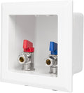 EFIELD Pre-Assembled Faucet Outlet Box, 1/2-Inch CPVC PPE Intet with Installed 1/4-Turn Ball Valve for Hot & Cold Water Supply, Chrome Plate,(FC001)