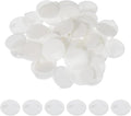 uxcell 50Pcs Plastic Hole Plugs, 1-3/5"(40mm) Flush Type Panel Round Screw Caps Cover Fastener Knockout Locking Plugs for Furniture Insert End Caps Panels, White