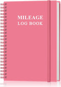 Auto Mileage Log Book for Taxes,Vehicle Maintenance Log Book, Mileage Tracker for Car with Mileage, 5.8" x 8.5", Pink