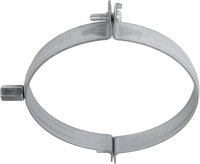 6" Inch Galvanized Pipe Hanger - Conduit Mounting Clamp - Tube Brackets - Pipe Clamps - Tube Wall Mounting Bracket Clamp - Rigid Conduit Holder - PVC and Metal Pipe Attachment Hanger