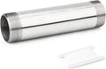 TAISHER 1PCS Stainless Steel Pipe Fittings, 2" NPT Male x 2" NPT Male Threaded, 8" Length Nipple Cast Pipe