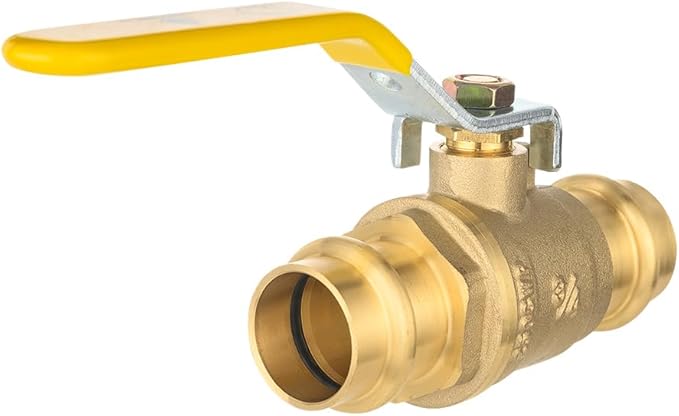 (Pack of 10) EFIELD 3/4" Copper Press Ball Valve with EPDM O-ring,1/4- Turn Full Port Shut Off Stop Ball Valve For Copper Tubing Connection, LF Lead,(VALVE243-10PCS)