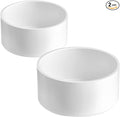 LESSO 2PCS 3" PVC End Cap, Pipe Fitting Furniture Grade, 3" PVC Pipe Plug Adapter for Build Furniture DIY Garden Shelf, SCH40 White