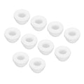 MECCANIXITY 20Pcs Snap Silicone Rubber Grommet Plug Mount Dia 8.5mm ID 6mm Narrow Groove Width 2mm Seal Anti-Scratch Sleeves for Electrical Box Cable Pipes White
