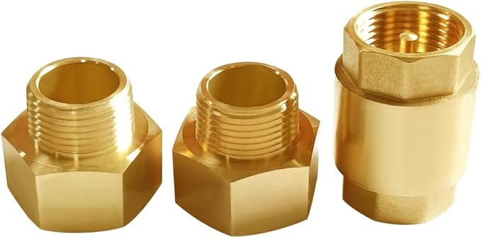 Joywayus Brass Check Valve 1" NPT Thread Female One Way Backflow Preventer Check Valves