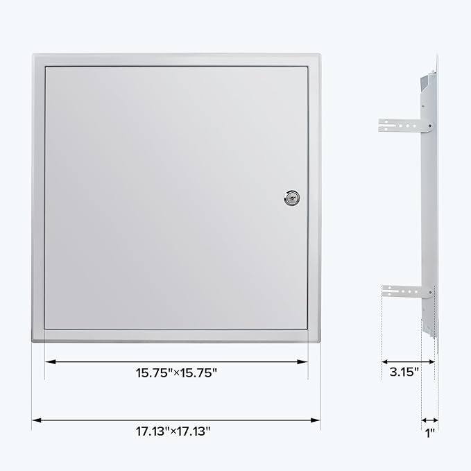Donext Access Panel for Drywall/Ceiling, Wall Hole Cover with Lock and Keys, 16"x16" Metal Access Door, Concealed Service Door for Electrical and Plumbing
