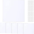 Sosation 6 Pcs Square Plastic Flat Blank Plate Wall Hole Cover Ceiling Cover Plate with 48 Pcs Double Faced Adhesive Tape for Ceilings or Wall(14 Inch)