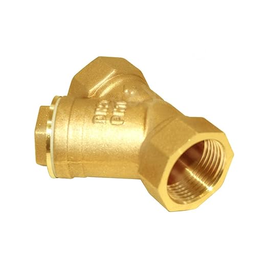 Joywayus Brass 1/2" Female Thread Y Shaped Strainer Filter Valve Pipe Fittings Adaptor Connector for Water Oil Separation