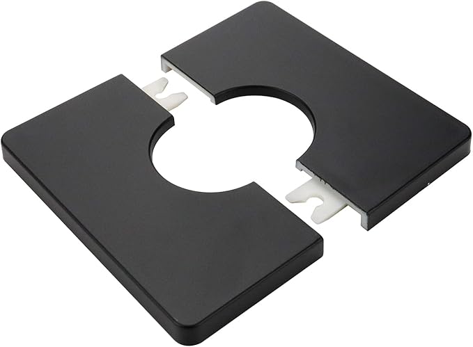 2 Pcs Wall Split Flange, ABS Square Self-Adhesive Escutcheon Plate Buckles Design for 1.3"/33mm Diameter Pipe