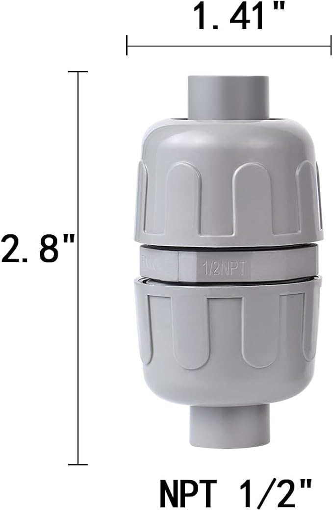 (5Pcs) NPT 1/2 inch Liquid-Tight Connector,PVC Flexible Conduit Double-Ended Connector,Straight 180 Degree,Two-Way Conduit Connector