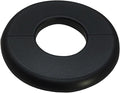 Wall Split Flange 1 Piece, Pipe Cover Decoration Fit 1.3 inch Outer Diameter Pipe, ABS Round Self-Adhesive Escutcheon Plate, Buckles Design Split Plumbing Cover Plates, Black (33mm)