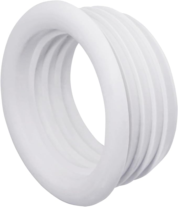 (Pack of 1) White Rubber Sleeve for Drain Pipe, 1.57" x 1.57" (50 x 40 mm) Pipe Connector, Adaptor, and Reducer