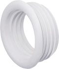 (Pack of 1) White Rubber Sleeve for Drain Pipe, 1.57" x 1.57" (50 x 40 mm) Pipe Connector, Adaptor, and Reducer