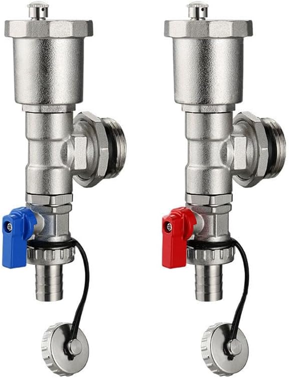 10-Loop Stainless Steel Radiant Heat Manifold, 1/2" PEX Tubing Manifold with 1/2" Adapters, 1" NPT Main Valves, Up to 1.4 GPM Flow Meter for Radiant Floor Heating