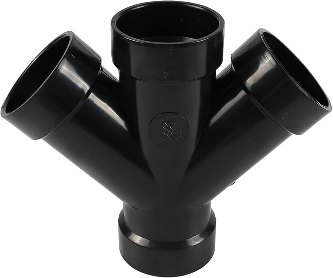 EFIELD 2" ABS DWV ALL HUB DOUBLE WYE