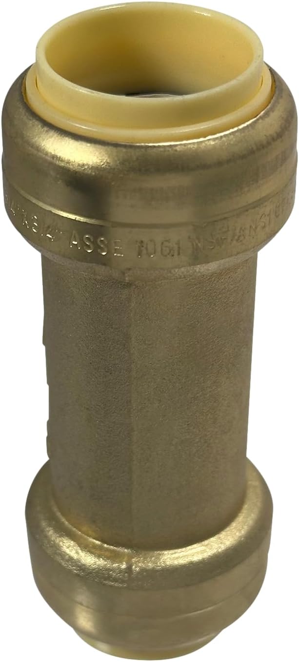 1 Piece XFITTING 3/4" x 3/4" Push Fit Check Valve, Certified to NSF ANSI61, Brass, Plumbing Fitting, For Copper, Pex, CPVC, 1 Pack