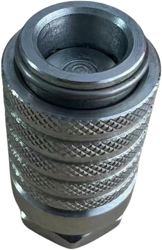 PD222 Series PK Style Steel Test Port and Diagnostic Equipment Quick Coupler with Female Pipe Thread, 1/8" Body Size, 1/8"-27 NPTF Thread Size, 1.67" Length