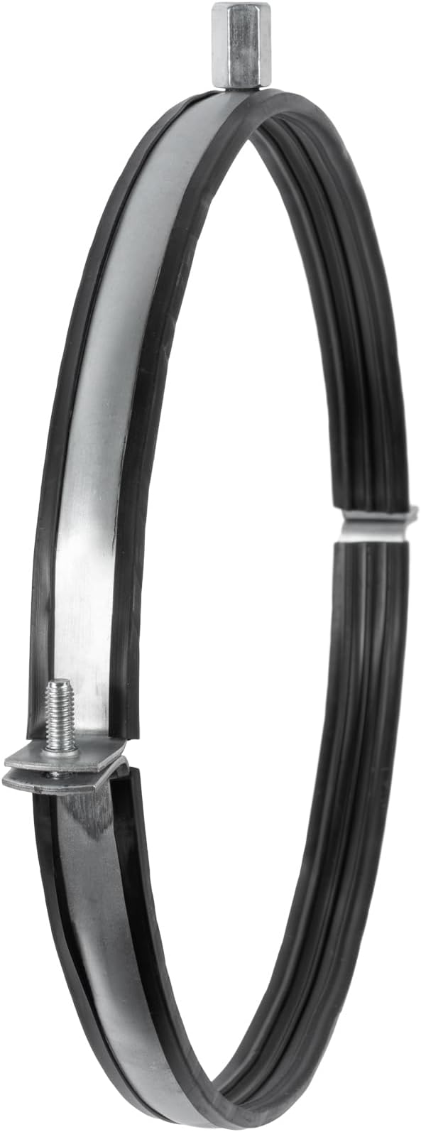 10" Inch Galvanized Pipe Hanger with Rubber - Conduit Mounting Clamp - Tube Brackets - Pipe Clamps - Tube Wall Mounting Bracket Clamp - Rigid Conduit Holder - PVC and Metal Pipe Attachment Hanger