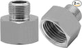 Beduan Stainless Water Line Adapter 1/2 NPT Female to 3/8 Male Reducer Hose Pipe Compression Fitting Kitchen Bathroom Faucet Supply Hose Stop Valve Adapter Pipe Connector (Pack of 2)