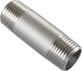 Beduan Stainless Steel Pipe Fittings, 3/8" NPT x 3/8" NPT Male Threaded, 2" Length Nipple Cast Pipe