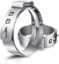 50 PCS 1/2 Inch PEX Cinch Clamps Rings, 304 Stainless Steel PEX Fitting Clamps Pinch Clamp Rings Crimp Rings for PEX Tubing Pipe Fitting Connections (Silver-1/2inch(50PCS))