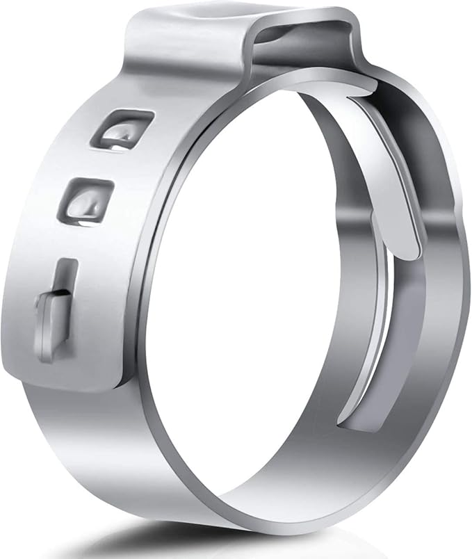 120PCS 3/4 Inch PEX Cinch Clamp Rings, 304 Stainless Steel PEX Fitting Clamps Pinch Clamps Ring Crimp Rings for PEX Tubing Pipe Fitting Connections (Silver -3/4inch(120PCS))