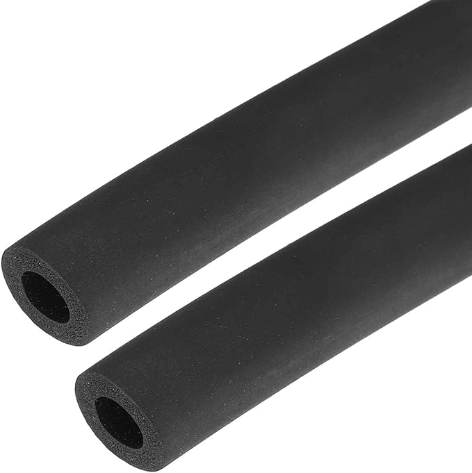 2pcs 1/3" ID Pipe Insulation Foam Tube, EPDM Pipe Cover 5/8" OD Wrap Roll Bar Tubing 4.9FT Long - Insulation Freeze Heat Preservation for Guitar Stand/AC Units/Exercise Machine