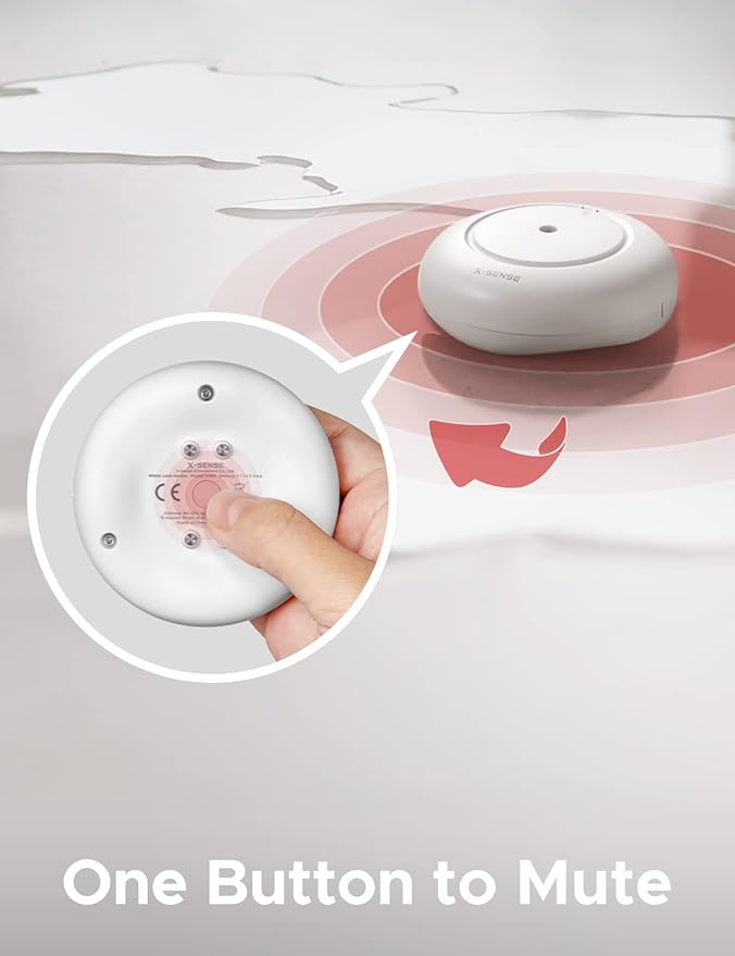 X-Sense Water Leak Detector for Basements, Sinks, Tanks, Pools, Model WS01