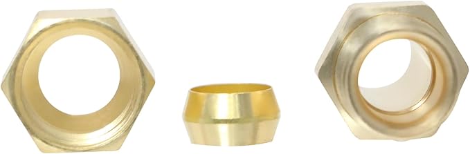 XFITTING OD Compression 3/8 Inch x 1/2 Inch Pex Transition Straight Adapter, 26-5-2=5X, 5 Pieces