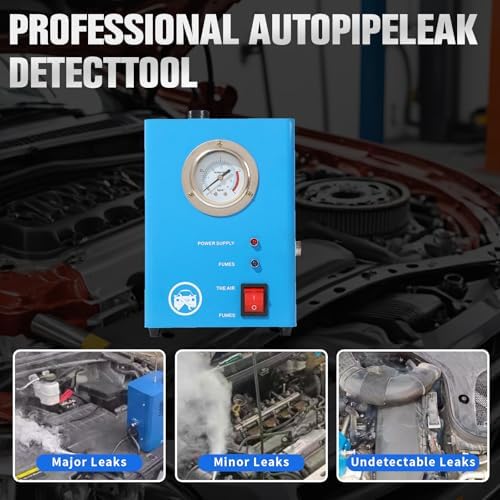 Automotive Smoke Leak Detector with Built in Air Pump Pressure Gauge, 12V DC Smoke Leak Detector, Diagnostic Leak Tester Tools for Car, EVAP, Vacuum, Fuel and More Leak Testing (Pressure Gauge)