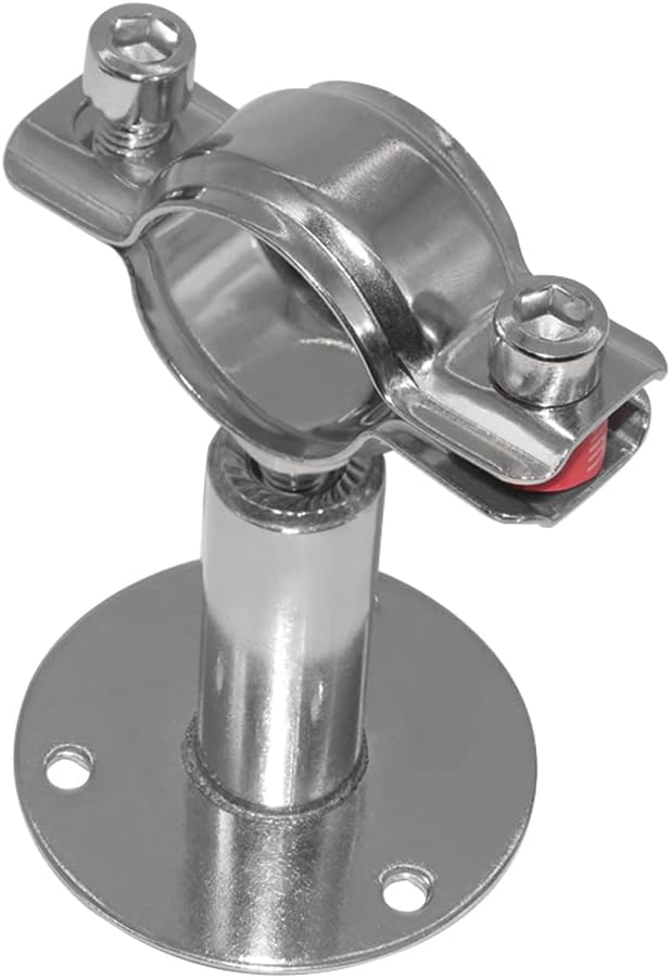 Beduan 2 Inch Stainless Steel Pipe Support Wall Ceiling Mount Pipe Strap Clamp Adjustable Pipe Bracket Holder for PVC Metal Water Pipe Tube Fitting (Range 51-57mm)