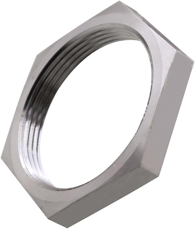 DERNORD Cast Pipe Fitting Stainless Steel 304 Hex Locknut 2 Inch NPT Female