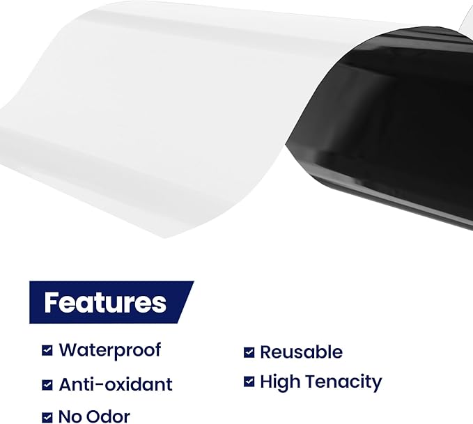 BaseAire Crawl Space Vapor Barrier, 10mil Film, 10'x100', Thick Plastic Sheeting, Drop Cloth Vapor Barrier Covering for Crawlspace Encapsulation, Black and White Panda Film