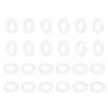 MECCANIXITY PTFE Flat Washers, 24Pack 18mm OD 10mm ID 2mm Thick Sealing Spacer Gasket Ring for Faucet Pipe Hose Bolt Machinery, White