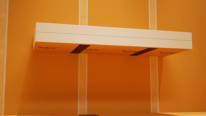 The Original Granite Bracket 36 in. x 12 in. x 4 in. Floating Shower Bench Kit with Orange Waterproof Board and Original Shower Bracket Ready to Tile Shower Seat (1 Count)