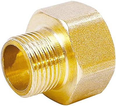 Joywayus 2 Pack Brass 1/2" G Female x 1/4" NPT Male Pipe Fitting Adapter