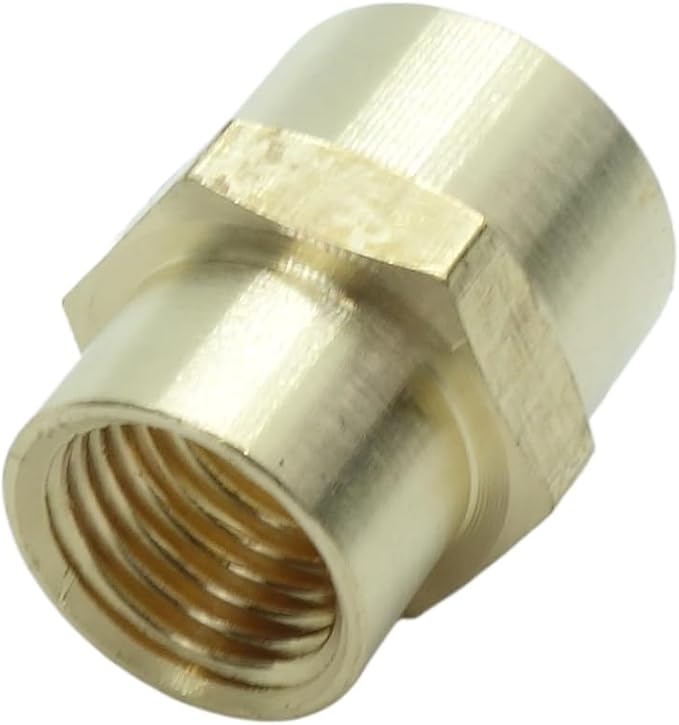 5 Pcs Brass Pipe Fitting Reducing Coupling, FNPT to FNPT Reducer Adapter, 3/8" x 1/4" NPT Female