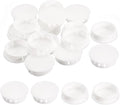uxcell 1-3/8" Plastic Hole Plugs, 16Pcs Flush Type Panel Round Snap in Fastener Knockout Locking Plugs for Furniture Insert End Caps Panels, White