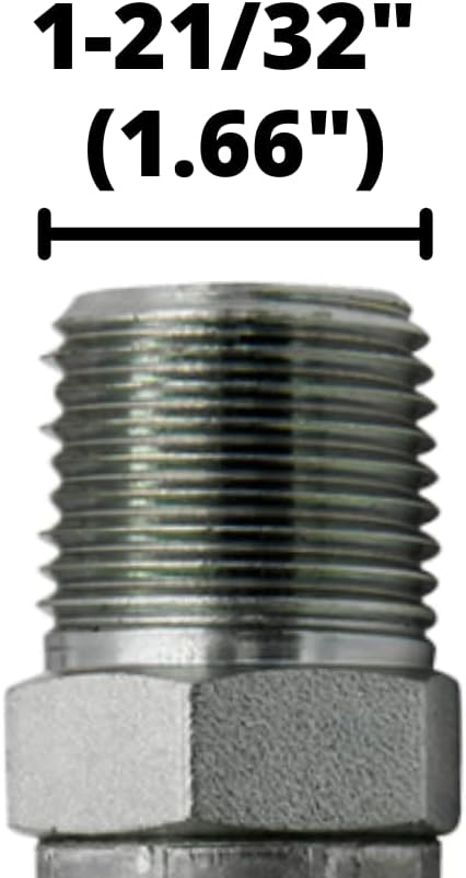 MP-20-20 | 1-1/4" Hose x 1-1/4" NPTF Male Pipe Thread Hydraulic Hose End Crimp Fitting