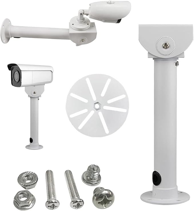 Universal Camera Wall Mounting Bracket, Aluminum, Beige, 11.6in, Wall & Ceiling Mount, Tilt 180, Swivel 45