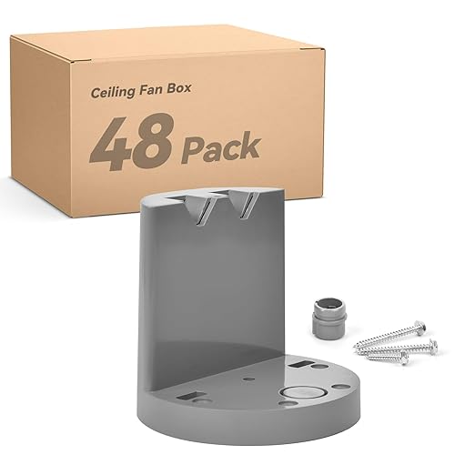 Ceiling Fan Box, PVC, 12 Cubic Inch, UL Listed, 48 Pack
