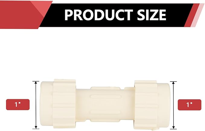 (Pack of 50) EFIELD 1"Compression Coupling,CPVC Fittings for Plumbing Installations and Repair,(CPVC050-50PCS)