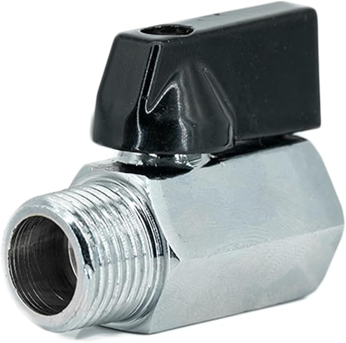 Brass Mini Ball Valve 3/8" NPT Female x Male Shut-Off Valve