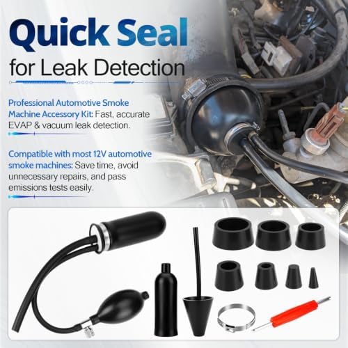 12-in-1 EVAP Smoke Machine Accessory Kit Fits 12V Automotive Leak Detectors