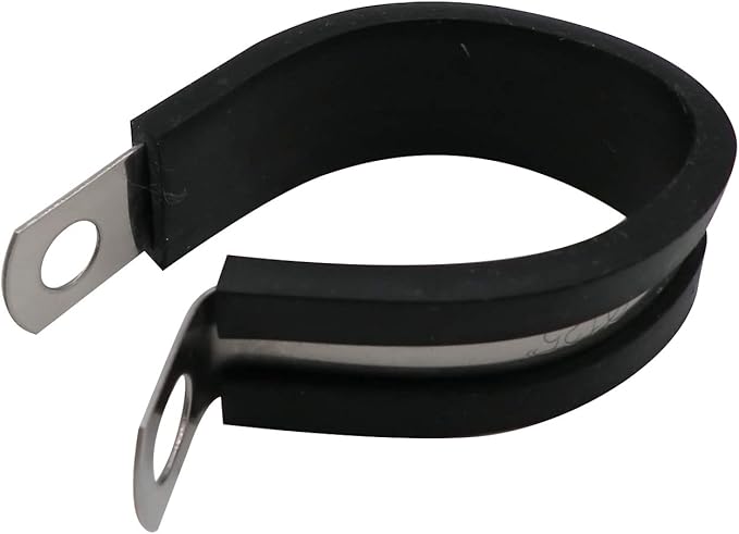 7/8" Cable Clamp Stainless Steel Rubber Cushioned Insulated Metal Clamp, Tube Holder for Tube, Pipe or Wire Cord Installation (12 Pack)