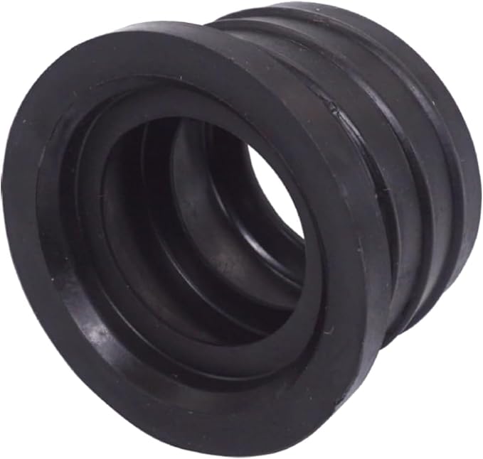 (Pack of 1) Black Rubber Sleeve for Drain Pipe, 1.57" x 1.26" (40 x 32 mm) Pipe Connector, Adaptor, and Reducer