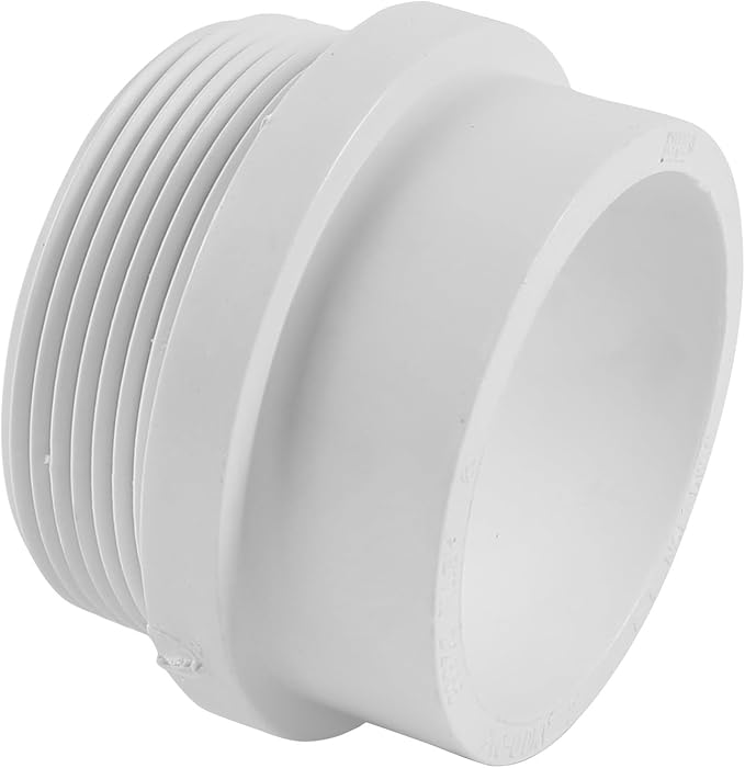 2-Pack EFIELD 4" PVC DWV Male Trap Adapter (Spigot x MIPT)