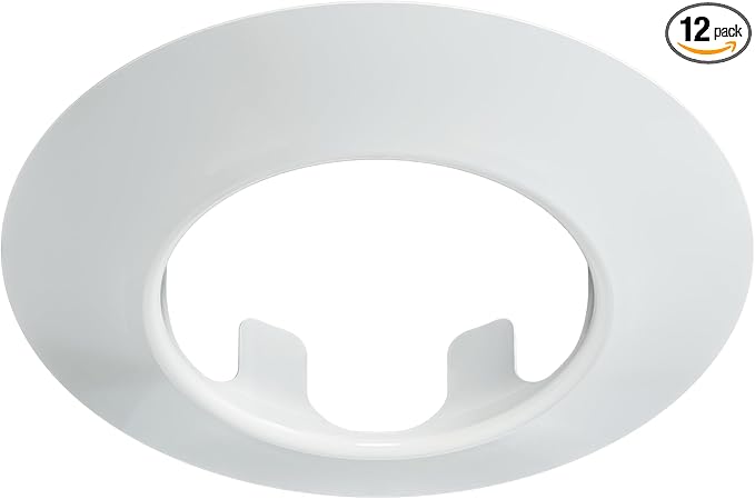 Fire Sprinkler Escutcheon Skirt, Short TAPER Escutcheon Pendant Skirt White, Works with Standard 401 Style Cup, Short Cup, and Retrofit 2 Piece Cup, Fire Sprinkler Skirt - 12 PK